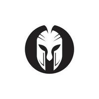 Spartan helmet logo template vector