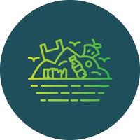 Landfill Creative Icon Design vector