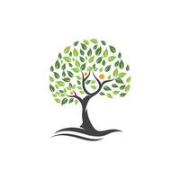 family tree logo template vector