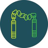 Nunchaku Creative Icon Design vector