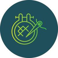 Embroidery Creative Icon Design vector