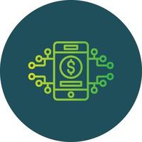 Digital Money Creative Icon Design vector
