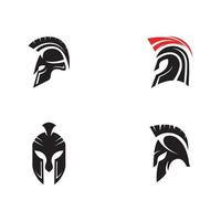 Spartan helmet logo template vector