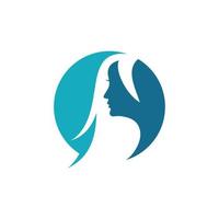 Woman face silhouette vector