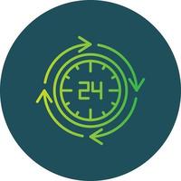 24 Hours Creative Icon Design vector