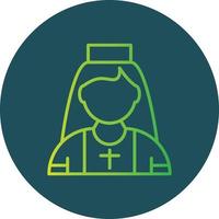 nun Creative Icon Design vector