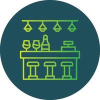Bar Counter Creative Icon Design vector
