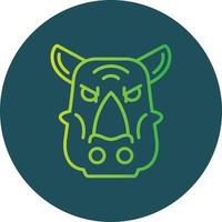 diseño de icono creativo de rinoceronte vector