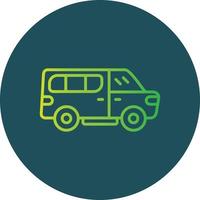 Minivan Creative Icon Design vector