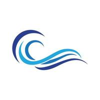 Water wave icon vector