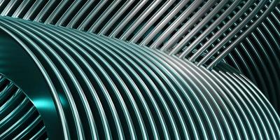 Shiny curves parallel lines rows futuristic wave pattern abstract smooth wave lines background 3d illustration photo