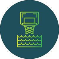 diseño de icono creativo de baloncesto de agua vector