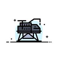 Construction Engineering Laboratory Platform  Business Flat Line Filled Icon Vector Banner Template