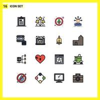 16 Creative Icons Modern Signs and Symbols of transition options spark difference lys Editable Creative Vector Design Elements