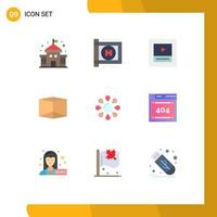 User Interface Pack of 9 Basic Flat Colors of codiing computing wireframe file health Editable Vector Design Elements