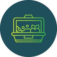 Lunch Box Creative Icon Design vector