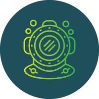 Diving Helmet Creative Icon Design vector