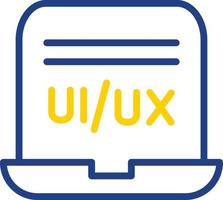 diseño de icono de vector de diseñador de ui ux