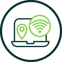 Digital Nomad Hub Vector Icon Design