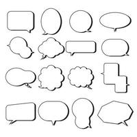 balloon text cartoon style bundle set vector image