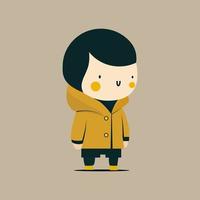 cute boy cartoon character vector icon illustration icon concept isolated premium vector flat 000001
