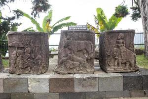 sukuh temple or candi sukuh, reliefs at sukuh temple.Ancient erotic Candi Sukuh-Hindu Temple on central Java, Indonesia. the temple is Javanese Hindu temple located mount lawu photo