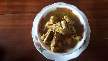 tengkleng kambing or goat tengkleng is a kind of soup with the main ingredient of goat bones. photo