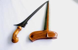 keris or kris is tradional weapon of javanese people indonesia on white background photo