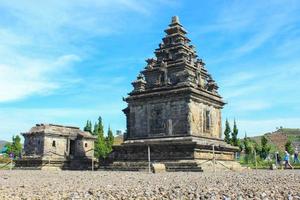 Local tourists visit Arjuna temple complex at Dieng Plateau after the covid 19 emergency response period photo
