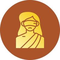 Lady Justice Creative Icon Design vector