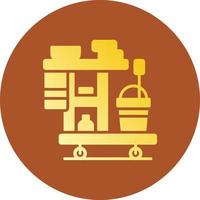 Cleaning Cart Creative Icon Design vector