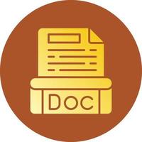Doc File Format Creative Icon Design vector