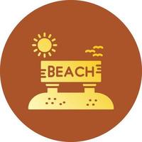 diseño de icono creativo de playa vector