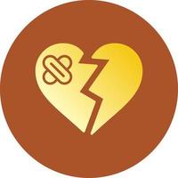 Broken Heart Creative Icon Design vector