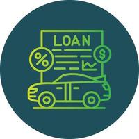 Car Loan Creative Icon Design vector