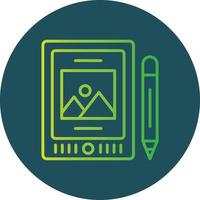 Pen Tablet Creative Icon Design vector