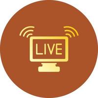 Live Streaming Creative Icon Design vector