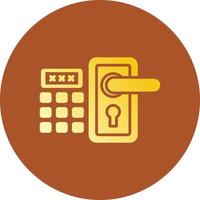 Door Lock Creative Icon Design vector