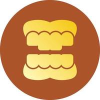 diseño de icono creativo de dentadura postiza vector