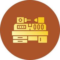 Lathe Machine Creative Icon Design vector