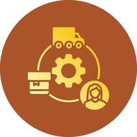 Supply Chain Creative Icon Design vector