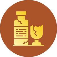 Glass Bottle Creative Icon Design vector