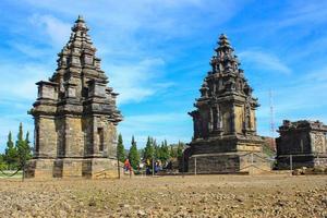 Local tourists visit Arjuna temple complex at Dieng Plateau after the covid 19 emergency response period photo