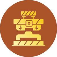 Press Machine Creative Icon Design vector