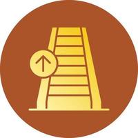 diseño de icono creativo de escalera mecánica vector