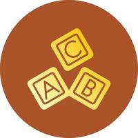 diseño de icono creativo de bloque abc vector