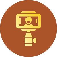 Selfie Stick Creative Icon Design vector