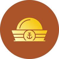 diseño de icono creativo de sombrero de marinero vector