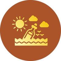 Message In A Bottle Creative Icon Design vector