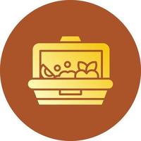 Lunch Box Creative Icon Design vector